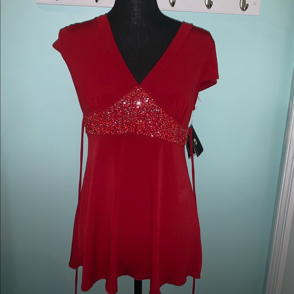 Red dress shirt